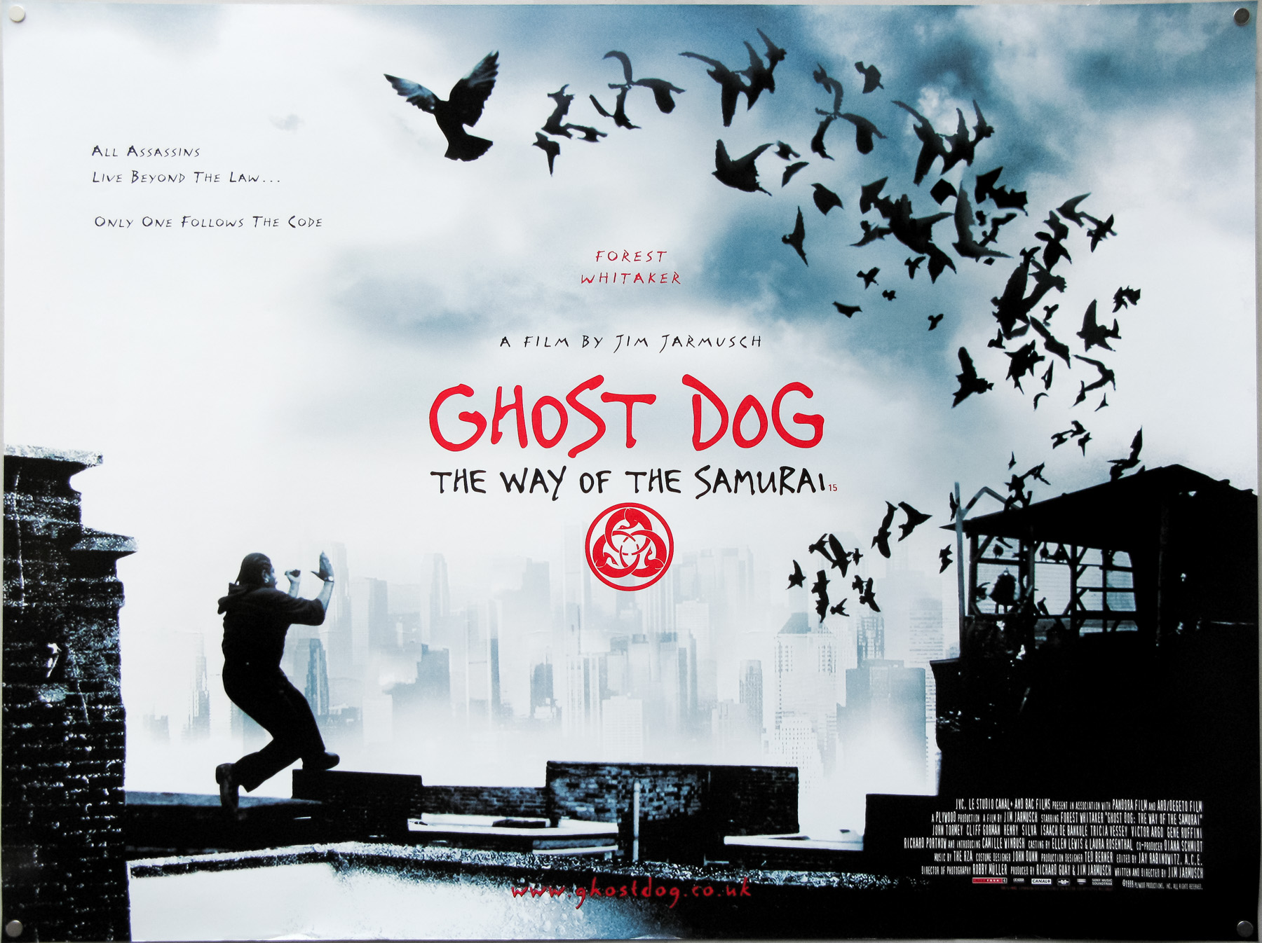 A movie poster for Ghost Dog: The Way of the Samurai